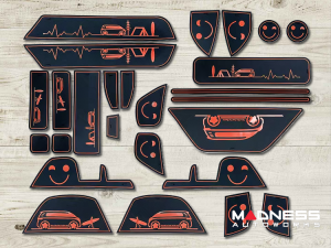 Volkswagen ID. Buzz Interior Upgade Kit - Non Slip Rubber Liner Kit - Orange